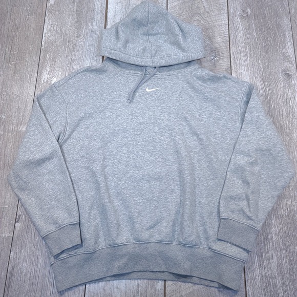 Nike Tops - Nike Oversized Fleece Hoodie Womens Small Grey Phoenix Pullover Jumper DJ7668